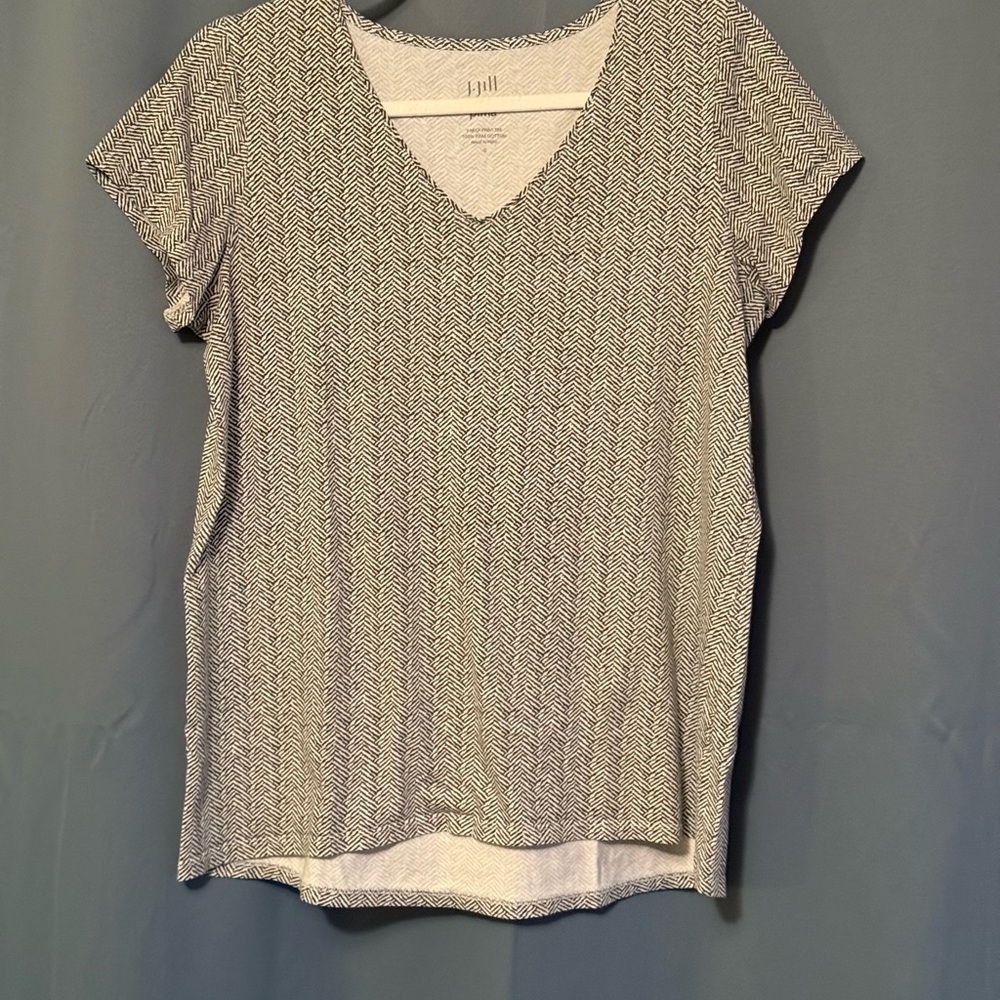 J Jill Women's V-Neck Patterned Top